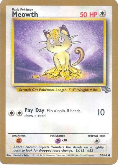 Meowth Gold Border Jungle 56/64
