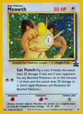 Meowth Holo WoTC Promo 10/53