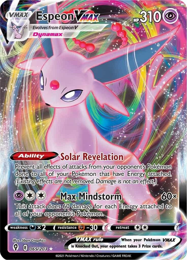 Espeon VMAX Full Art Holo Evolving Skies 65/203
