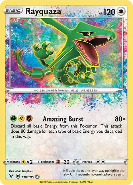 Rayquaza Holo Vivid Voltage 138/185