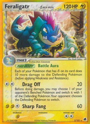 Feraligatr Delta Species Holo Dragon Frontiers 2/101