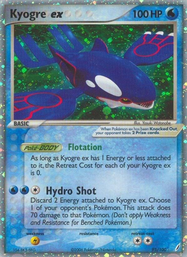 Kyogre EX Holo Crystal Guardians 95/100