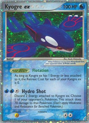 Kyogre EX Holo Crystal Guardians 95/100