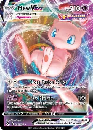 Mew VMAX Full Art Holo Fusion Strike 114/264