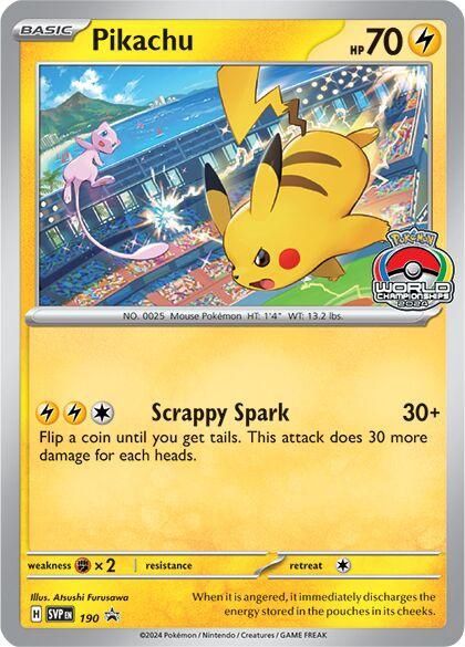 Pikachu World Championships Stamped Promo 190