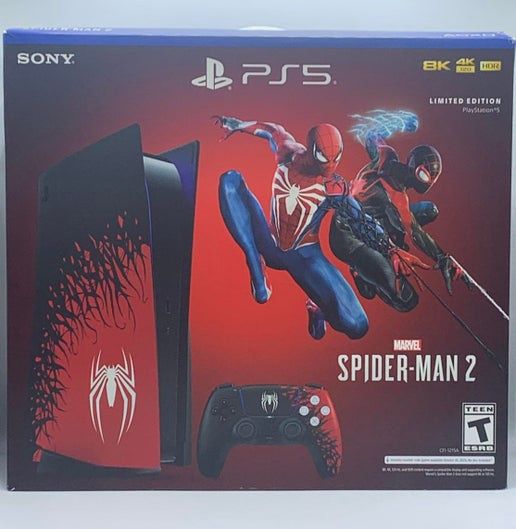PS5 Spiderman 2 Edition Disc Console, Condition: CIB 1TB