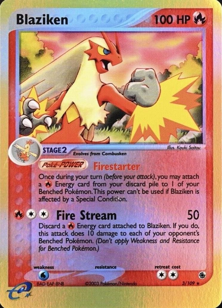 Blaziken Reverse Holo Ruby &amp; Sapphire 3/109