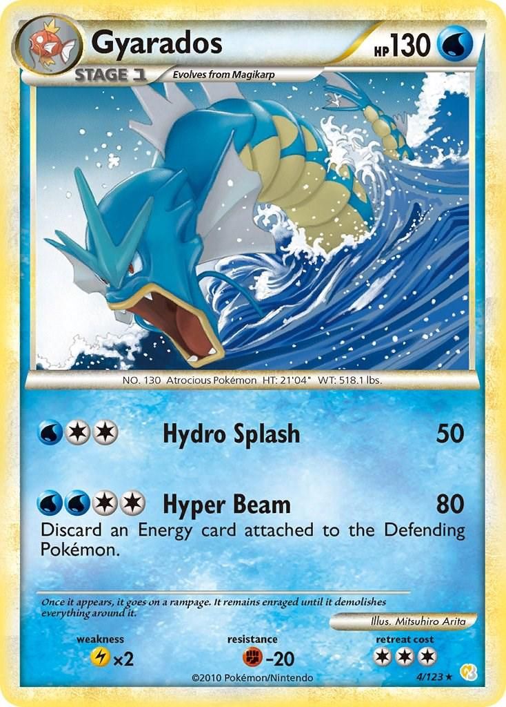 Gyarados Holo HearGold &amp; SoulSilver 4/123