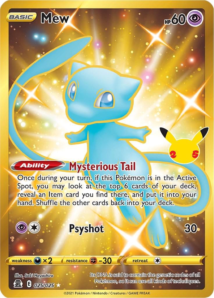 Mew Secret Full Art Holo Celebrations 25/25