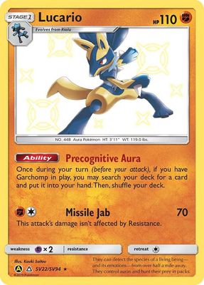 Lucario Holo Hidden Fates SV22/SV94