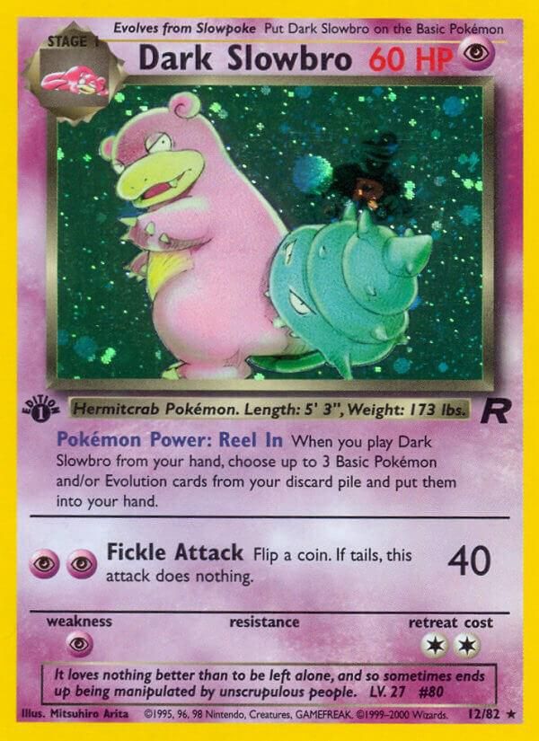 Dark Slowbro 1st Edition Holo Team Rock 12/82