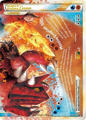 Kyogre &amp; Groudon Legend Bottom Holo Undaunted 88/90