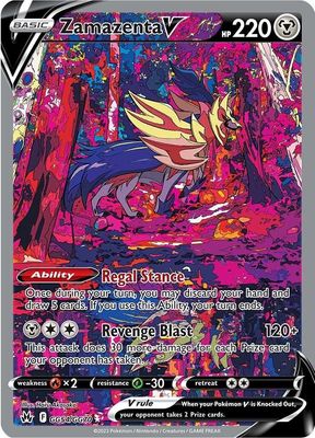 Zamazenta V Full Art Holo Crown Zenith GG54/GG70
