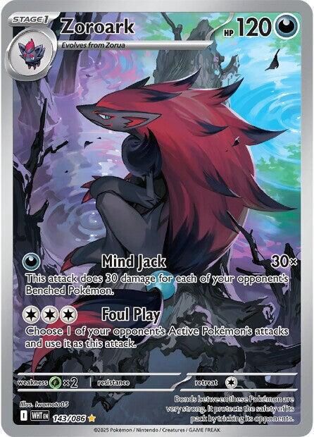 Zoroark Full Art Holo White Flare 143/86