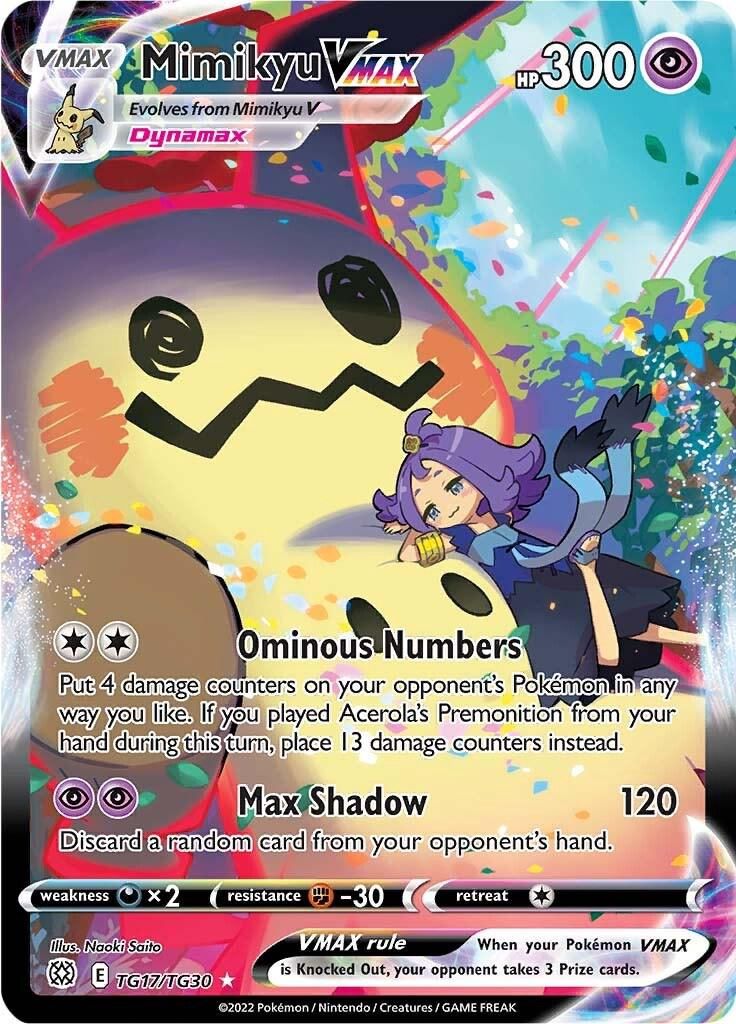 Mimikyu VMAX Full Art Holo Brilliant Stars TG17/TG30