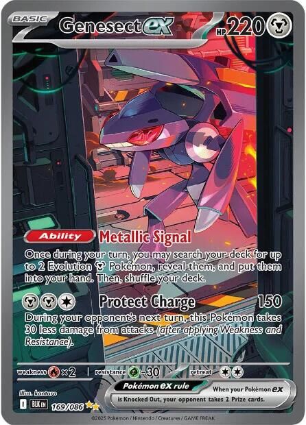 Genesect EX Full ARt Holo Black Bolt 169/86