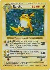 Raichu Shadowless Holo Base Set 14/102