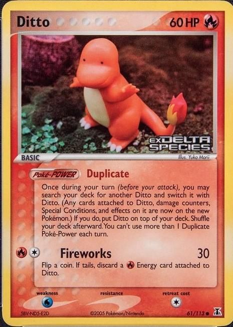 Ditto Charmander Stamped Holo Delta Species 61/113