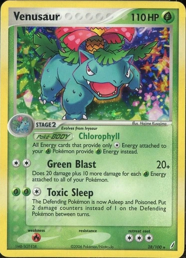 Venusaur Holo Crystal Guardians 28/100