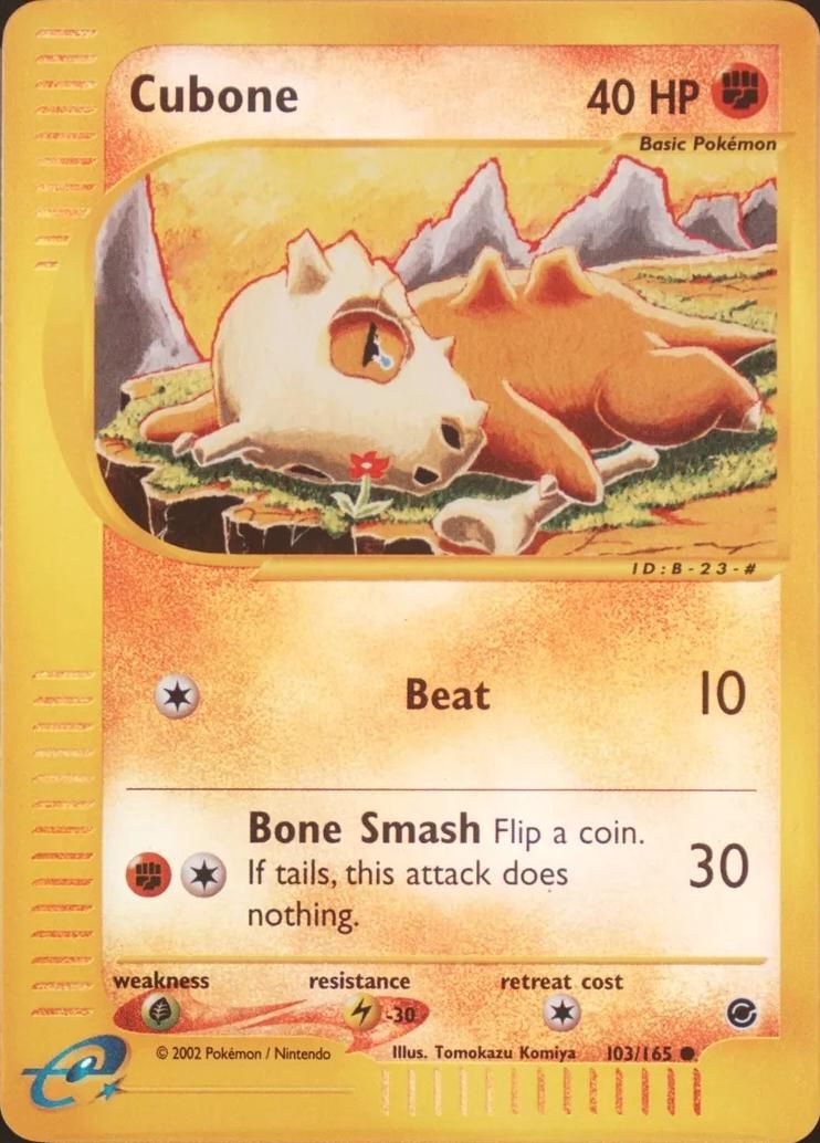 Cubone Reverse Holo Expedition 103/165