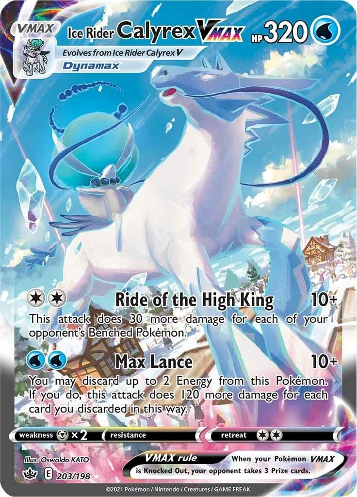Ice Rider Calyrex VMAX Full Art Holo Chilling Reign 203/198
