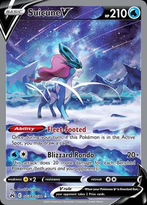 Suicune V Full Art Holo Crown Zenith GG38/GG70