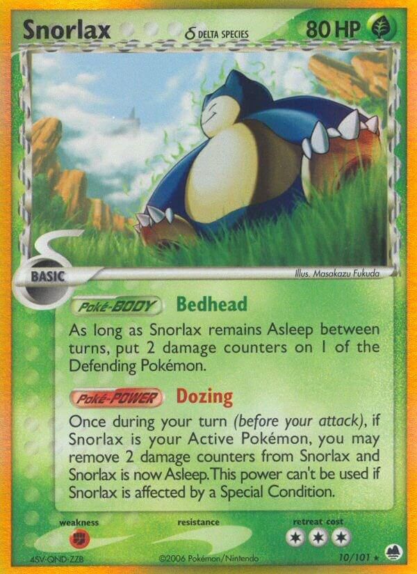 Snorlax Delta Species Holo Dragon Frontiers 10/101