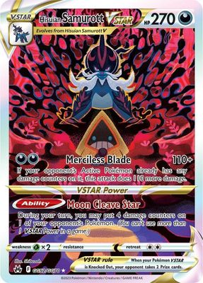 Hisuian Samurott VSTAR Full Art Holo Crown Zenith GG52/GG70