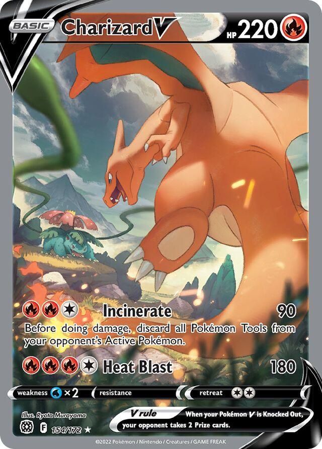 Charizard V Full Art Holo Brilliant Stars 154/172