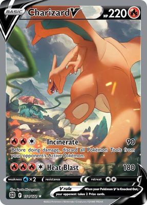 Charizard V Full Art Holo Brilliant Stars 154/172