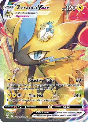Zeraora VMAX Full Art Holo Crown Zenith GG42/GG70