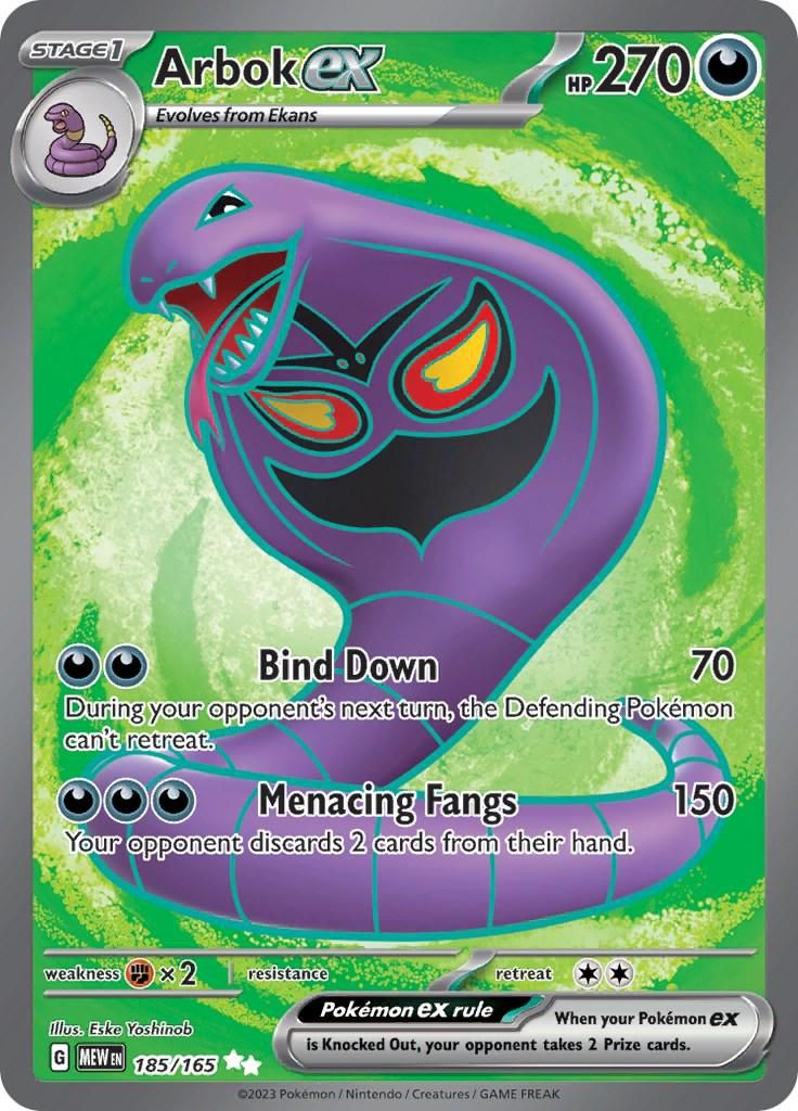 Arbok EX Full Art Holo 151 185/165