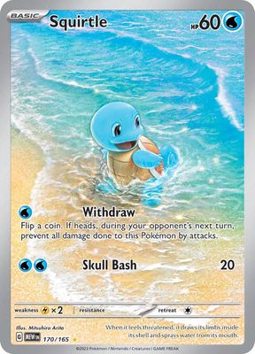 Squirtle Full Art Holo 151 170/165