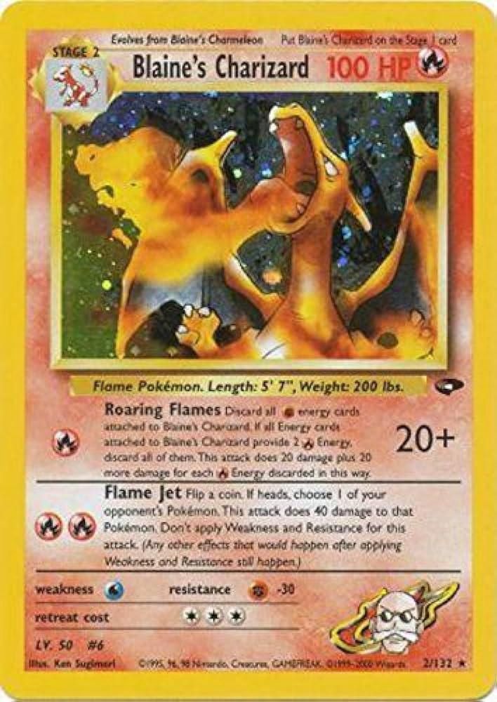 Blaine's Charizard Holo Gym Challenge 2/132