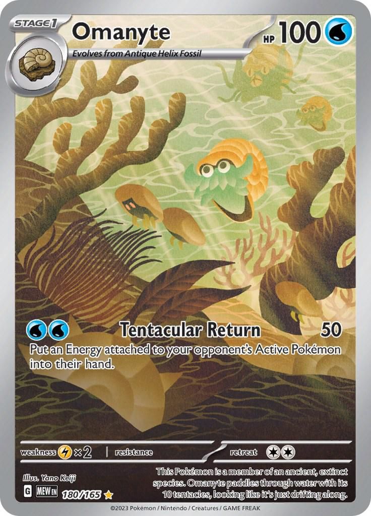 Omanyte Full Art Holo 151 180/165