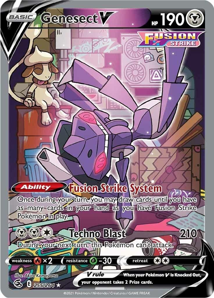 Genesect V Full Art Holo Fusion Strike 255/264
