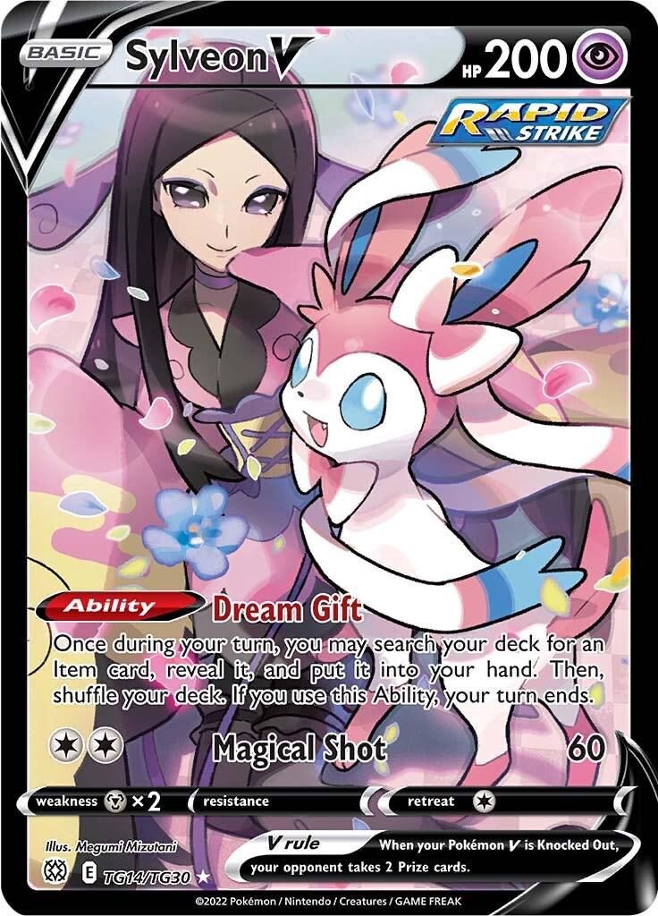 Sylveon V Full Art Holo Brilliant Stars TG14/TG30