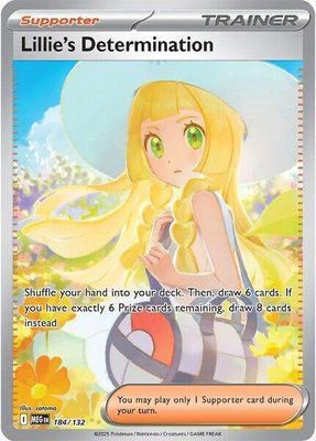 Lillie's Determination Full Art Holo Mega Evoltuion 184/132