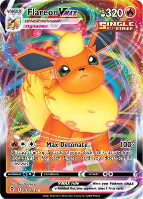Flareon VMAX Full Art Holo Evolving Skies 18/203