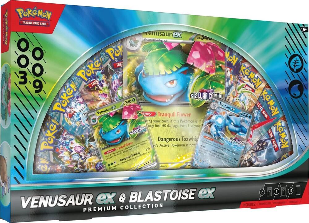 Venusaur ex &amp; Blastoise ex Premium Collectio