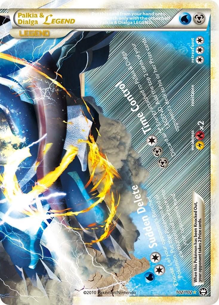 Palkia &amp; Dialga Legend Bottom Holo Triumphant 102/102
