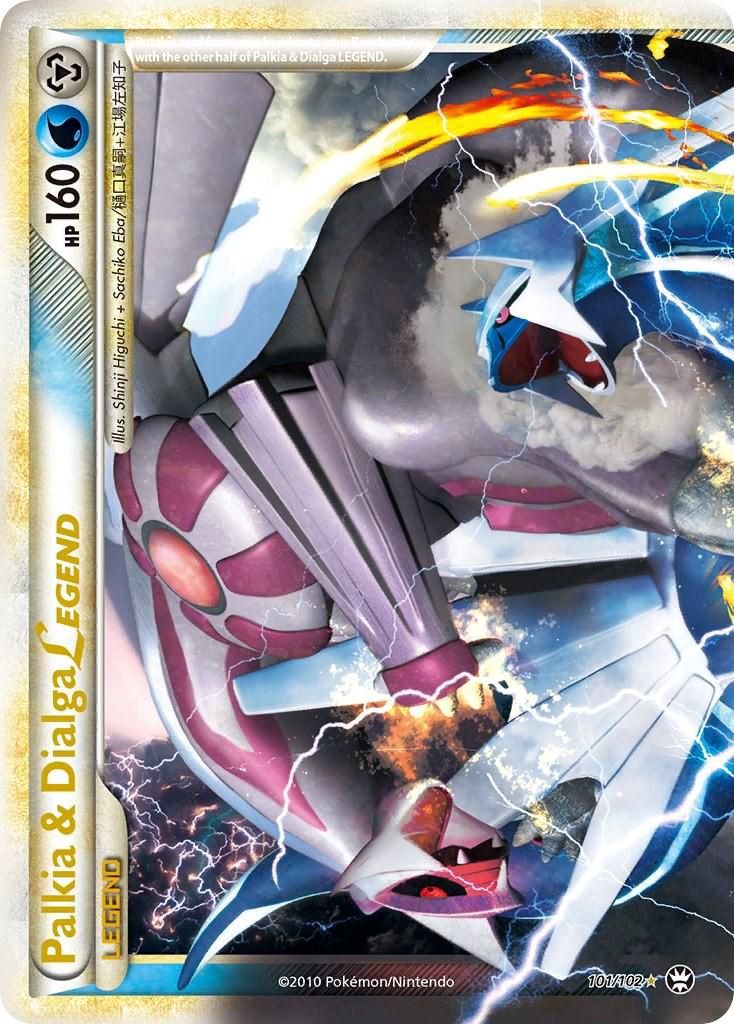 Palkia &amp; Dialga Legend Top Holo Triumphant 101/102