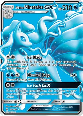 Alolan Ninetales GX Full Art Holo Guardians Rising 132/145