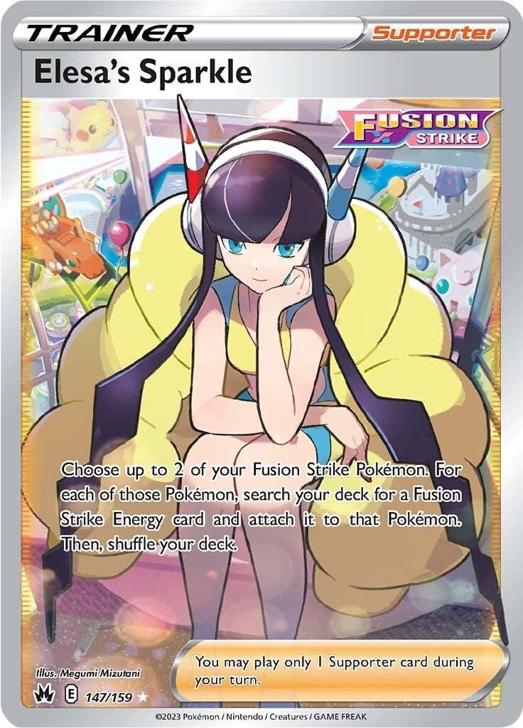 Elesa's Sparkle Full Art Holo Crown Zenith 147/159