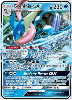 Greninja GX Full Art Holo Forbidden Light 24/131