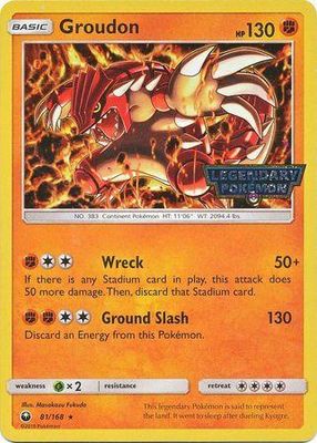 Groudon Stamped Holo Celestial Storm 81/168