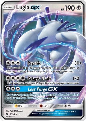 Lugia GX Full Art Holo Lost Thunder 159/214