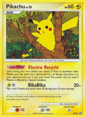 Pikachu Holo Promo DP16