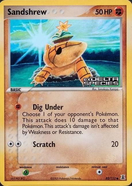 Sandshrew Stamped Holo Delta Species 82/113