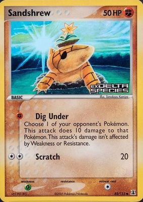 Sandshrew Stamped Holo Delta Species 82/113